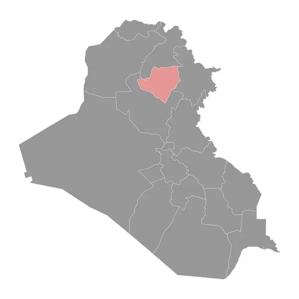 Mapa Kirkúku Správní Oddělení Iráku Vektorová Ilustrace — Stockový vektor