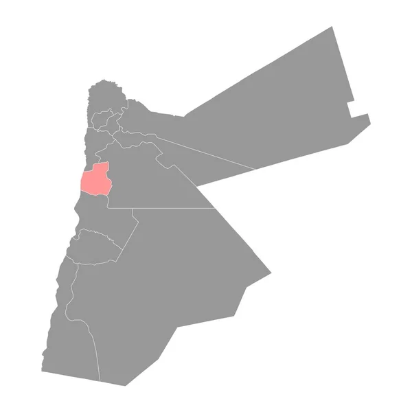 Plattegrond Van Het Gouvernement Madaba Administratieve Indeling Jordanië — Stockvector