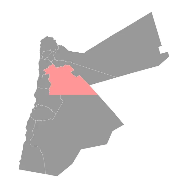 Kaart Van Het Gouvernement Amman Administratieve Indeling Jordanië — Stockvector