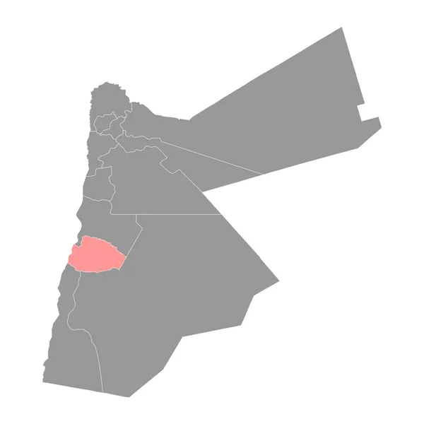 Kaart Van Het Gouvernement Tafilah Administratieve Indeling Jordanië — Stockvector
