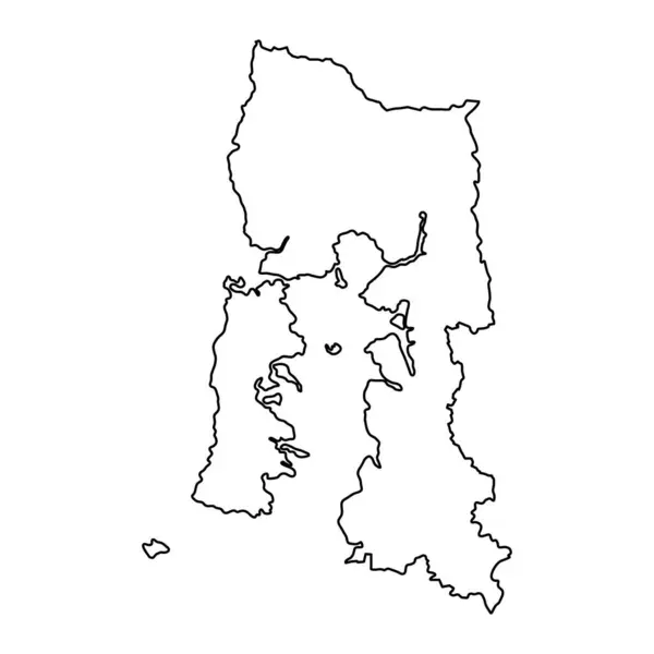 Карта Лос Лагоса Административное Деление Чили — стоковый вектор