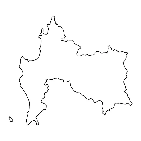 Mapa Regionu Biobio Správní Oblast Chile — Stockový vektor