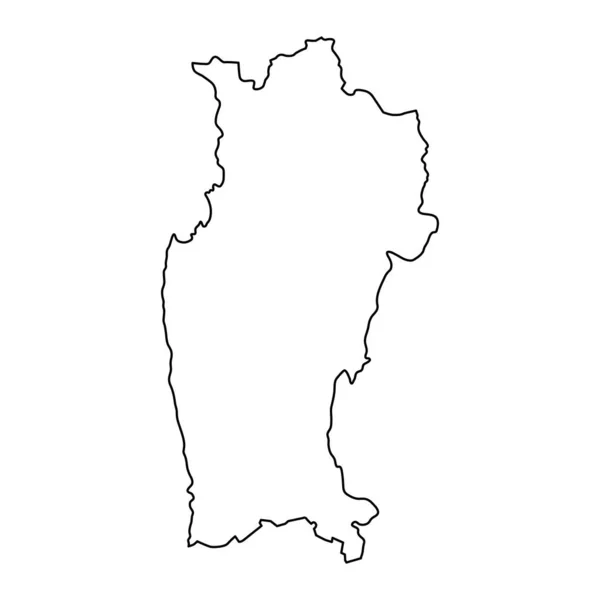 Carte Région Coquimbo Division Administrative Chili — Image vectorielle