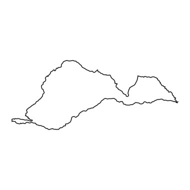 Barinas eyalet haritası, Venezuela idari bölümü.