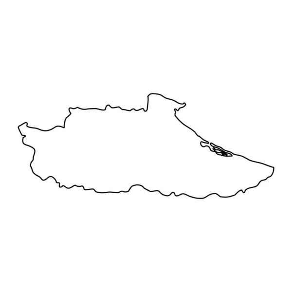 Miranda Eyalet Haritası Venezuela Idari Bölümü — Stok Vektör