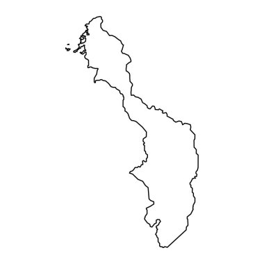 Bolivar departmanı haritası, Kolombiya idari bölümü..