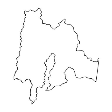 Cundinamarca departmanı haritası, Kolombiya idari bölümü..