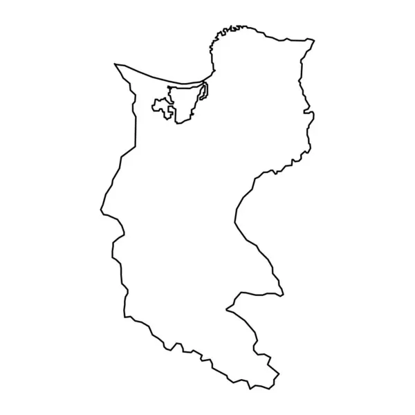 Mapa Departamento Magdalena Divisão Administrativa Colômbia — Vetor de Stock