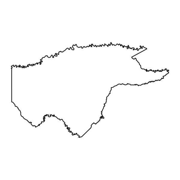 Mapa Departamento Guaviare Divisão Administrativa Colômbia — Vetor de Stock
