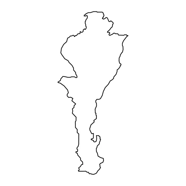 セザール県マップ コロンビア行政区画 — ストックベクタ
