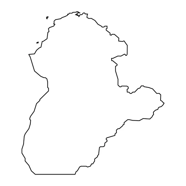 科尔多瓦省地图 哥伦比亚行政区划 — 图库矢量图片