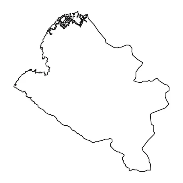 哥伦比亚行政区划Narino省地图 — 图库矢量图片