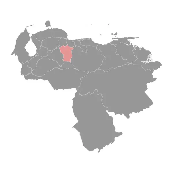 Mapa Estado Cojedes Divisão Administrativa Venezuela —  Vetores de Stock