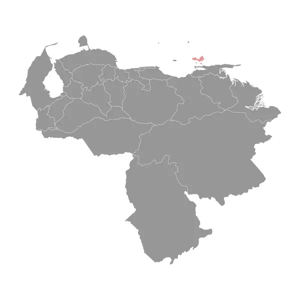 Nueva Esparta Mapa Del Estado División Administrativa Venezuela — Archivo Imágenes Vectoriales