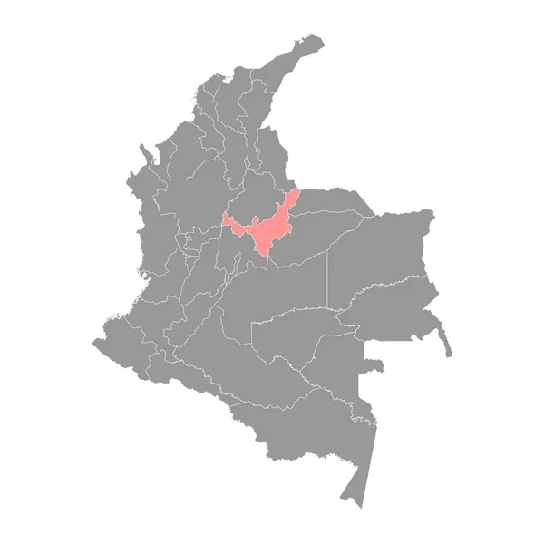 Karte Des Departamentos Boyaca Verwaltungseinheit Kolumbiens — Stockvektor