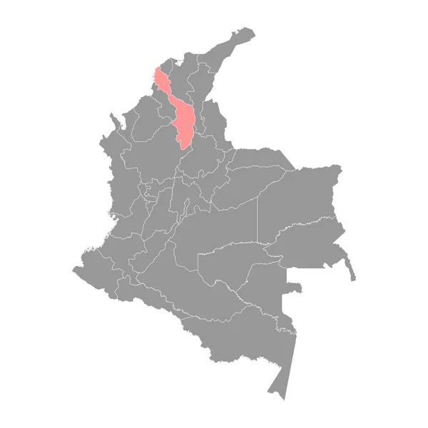 ボリバル県マップ コロンビアの行政区画 — ストックベクタ