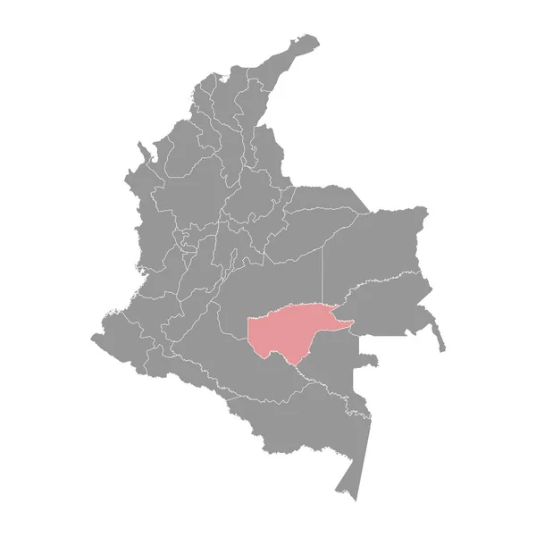 Χάρτης Διαμερισμάτων Guaviare Διοικητική Διαίρεση Της Κολομβίας — Διανυσματικό Αρχείο