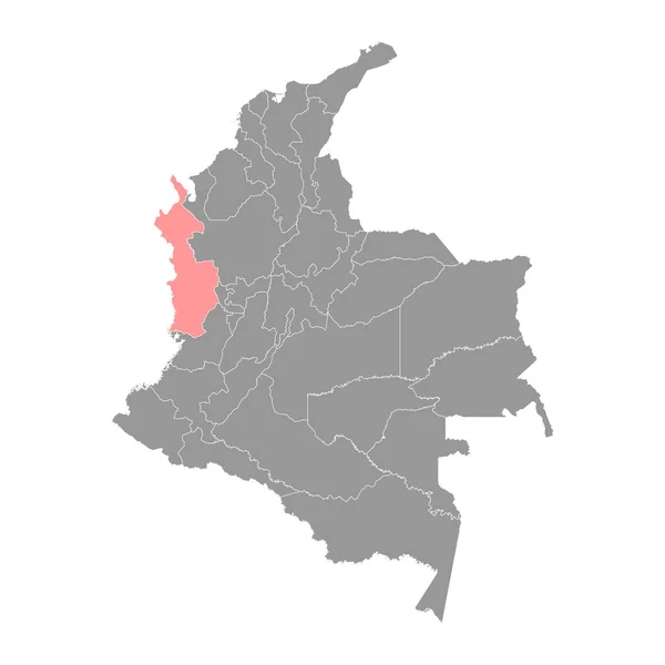 チョコ県地図 コロンビアの行政区画 — ストックベクタ