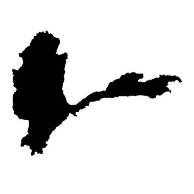 Badakhshan eyalet haritası, Afganistan idari bölümü..