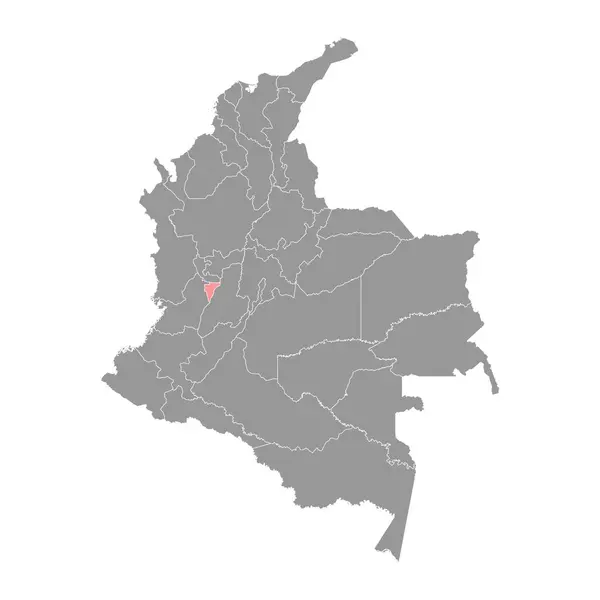 Quindio Departementskarta Colombias Administrativa Avdelning — Stock vektor