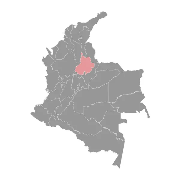Karte Des Départements Santander Verwaltungseinheit Kolumbiens — Stockvektor