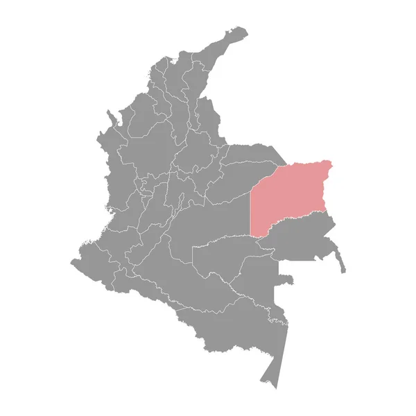 Mapa Departamento Vichada Divisão Administrativa Colômbia —  Vetores de Stock