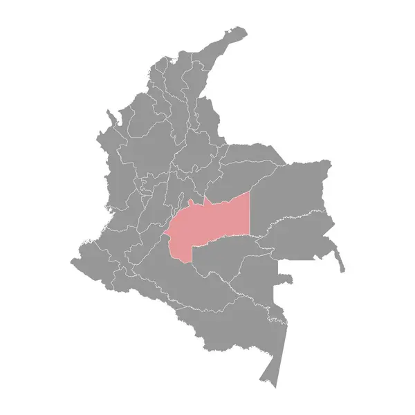 Karte Der Meta Departements Verwaltungseinheit Kolumbiens — Stockvektor