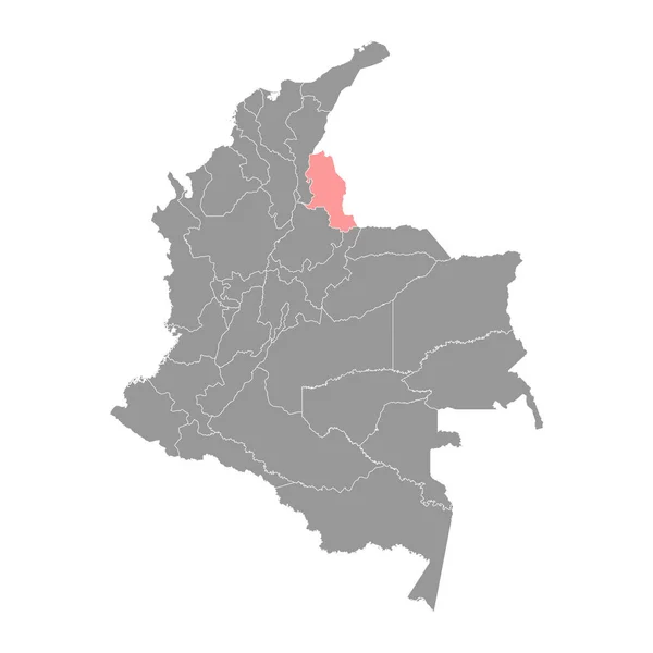 ノルテ サンタンデ マップ コロンビアの行政部 — ストックベクタ