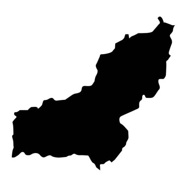 Panjshir eyalet haritası, Afganistan idari bölümü.