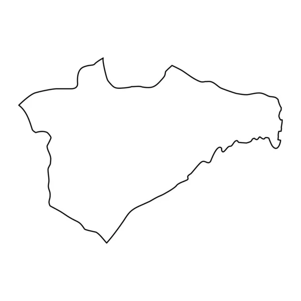 Jerusalém Mapa Distrito Divisão Administrativa Israel — Vetor de Stock