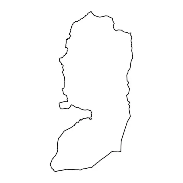 Judea和Samaria地区地图 以色列行政区划 — 图库矢量图片
