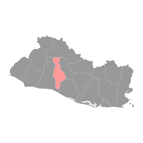 San Salvador Department Map Administrative Division Salvador — Stock Vector