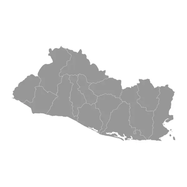 Mapa Salwadoru Podziałami Administracyjnymi — Wektor stockowy