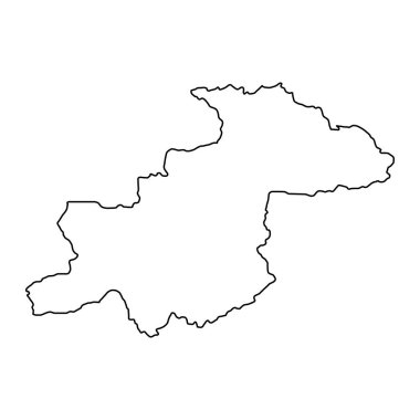 Ghor eyalet haritası, Afganistan idari bölümü.