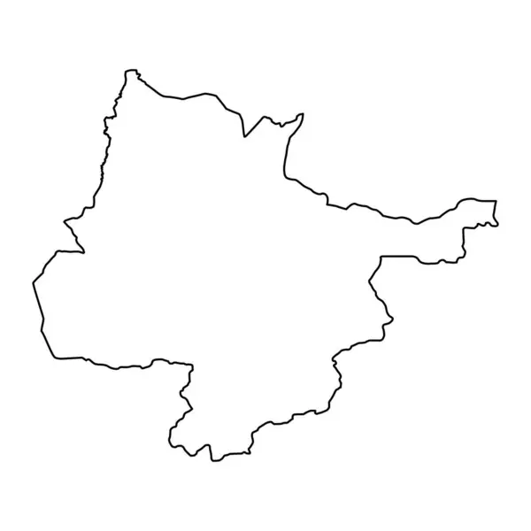 Mapa Herat Provincia División Administrativa Afganistán — Vector de stock