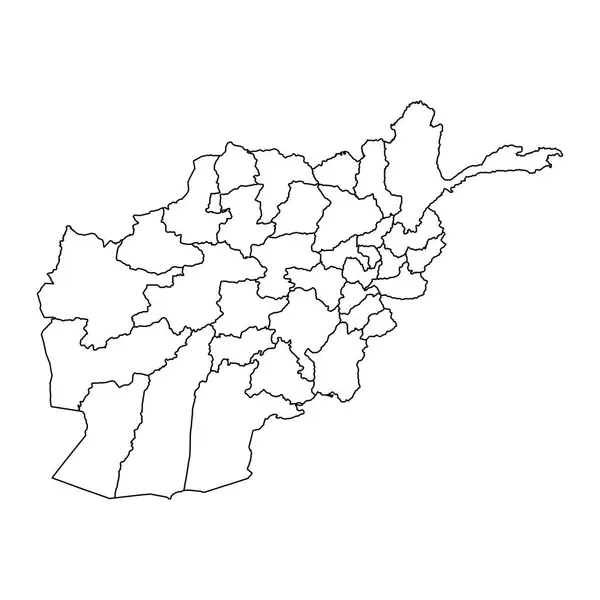 Карта Афганистана Административными Единицами — стоковый вектор