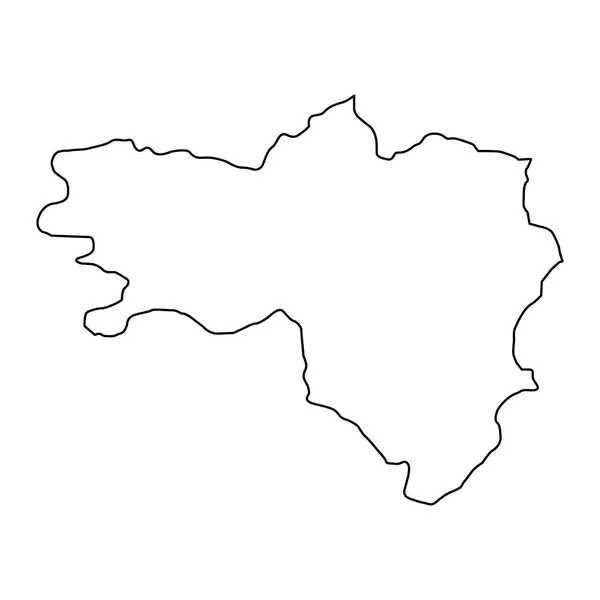 Province Maidan Wardak Carte Division Administrative Afghanistan — Image vectorielle