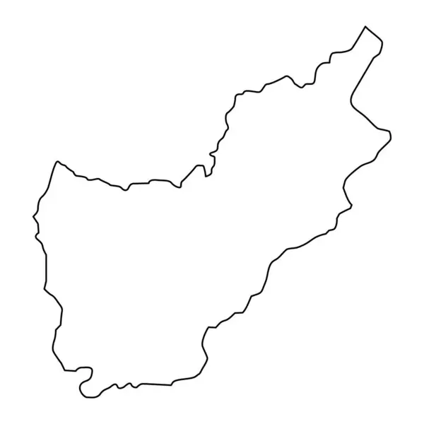 Karte Der Provinz Kunar Verwaltungseinheit Afghanistans — Stockvektor