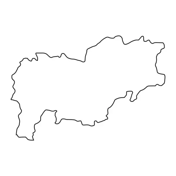 Karte Der Provinz Uruzgan Verwaltungseinheit Afghanistans — Stockvektor