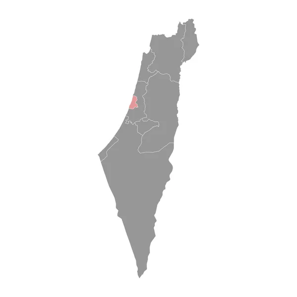 Plattegrond Tel Aviv Administratieve Indeling Van Israël — Stockvector