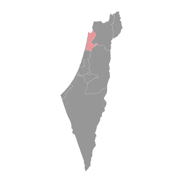 Landkaart Haifa Administratieve Indeling Van Israël — Stockvector