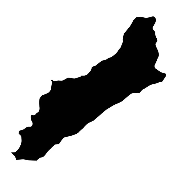 Mapa Distriktu Kusar Správní Oblast Ázerbájdžánu — Stockový vektor