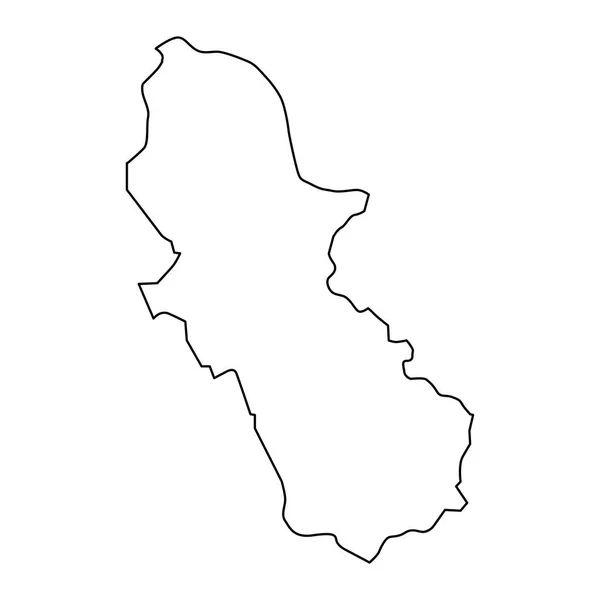 Karte Des Departamentos Cuscatlan Verwaltungsbezirk Von Salvador — Stockvektor