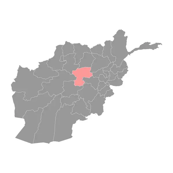 Peta Provinsi Bamyan Pembagian Administratif Afghanistan - Stok Vektor
