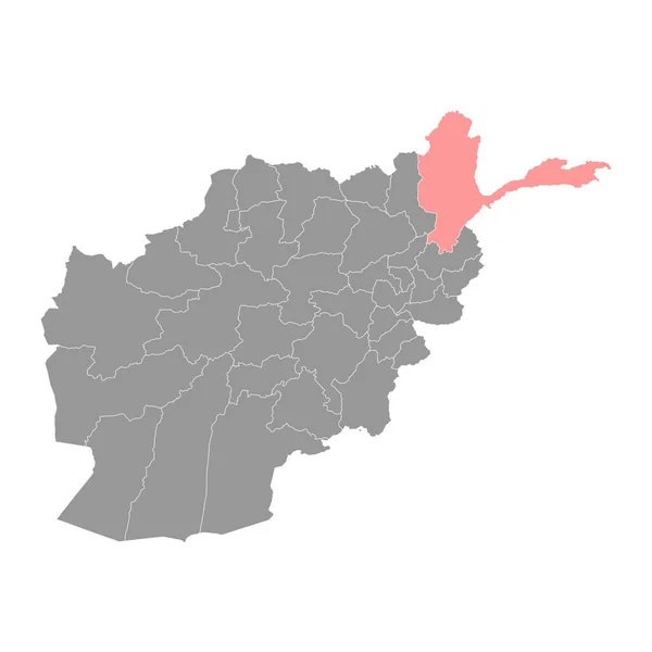 Badakhshan Provincia Mapa División Administrativa Afganistán — Vector de stock