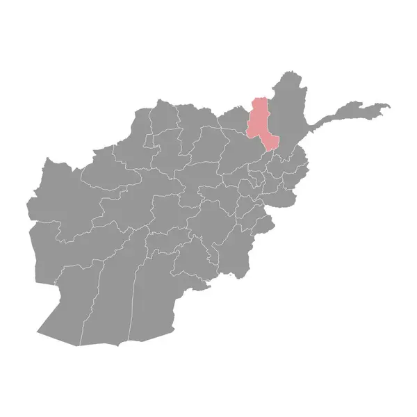 Plattegrond Van Provincie Takhar Administratieve Indeling Van Afghanistan — Stockvector