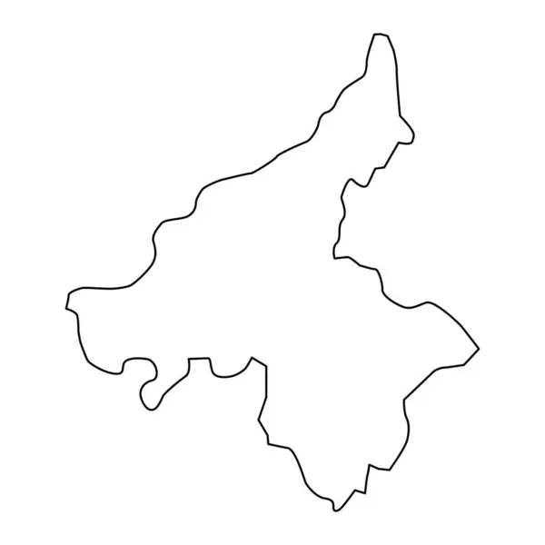 Karte Des Distrikts Agsu Verwaltungsbezirk Von Aserbaidschan — Stockvektor