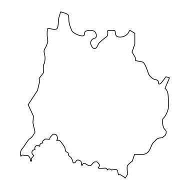 Kurdamir bölge haritası, Azerbaycan idari bölümü.