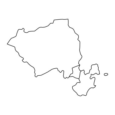 Lachin bölge haritası, Azerbaycan idari bölümü.