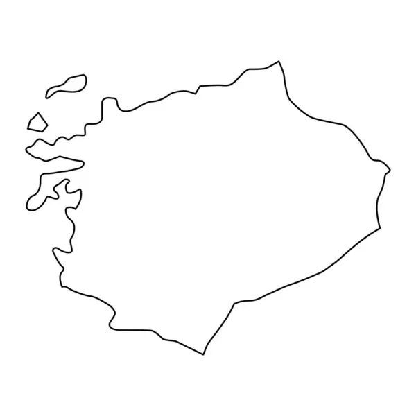 Karte Des Bezirks Fuzuli Verwaltungsbezirk Von Aserbaidschan — Stockvektor